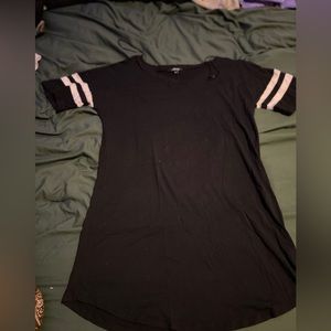 Black and white jersey dress